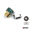 606006e866bcefd93537ddc25f831fa8 【 大林電子 】 LINDY 林帝 CROMO HDMI2.0 A公 To A母 轉向頭 垂直向上90度旋轉 41506