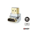68fee0d70e276f736f7067c9ee85e863 【 大林電子 】 LINDY 林帝 CROMO HDMI2.0 A公 To A母 轉向頭 垂直向下90度旋轉 41505