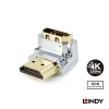 8a8a17c4fe0ba4ad7e18503ea0eff975 【 大林電子 】 LINDY 林帝 CROMO HDMI2.0 A公 To A母 轉向頭 垂直向下90度旋轉 41505