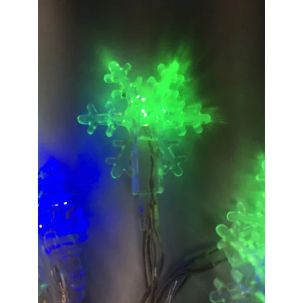 【 大林電子 】 海闊提 燈飾 聖誕燈飾 彩色(四彩) 閃爍 雪花燈 USB供電