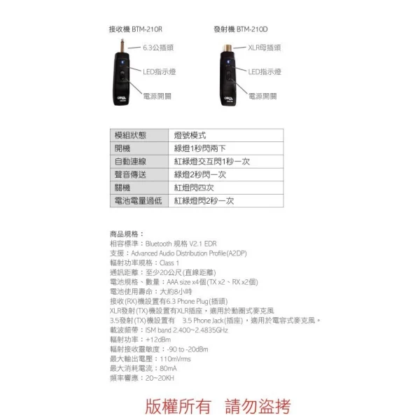 ace3e22edc645acdc7bd72c01718093c 【 大林電子 】 ★ 主打 ★ CAROL 數位 藍芽傳輸 無線麥克風 (領夾式) BTM-210C