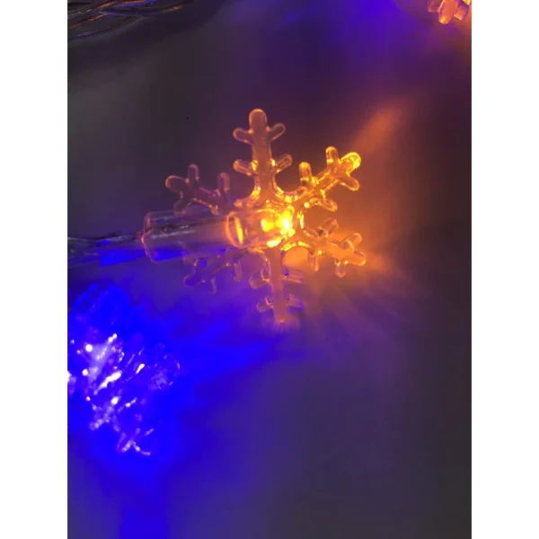 【 大林電子 】 海闊提 燈飾 聖誕燈飾 彩色(四彩) 閃爍 雪花燈 USB供電