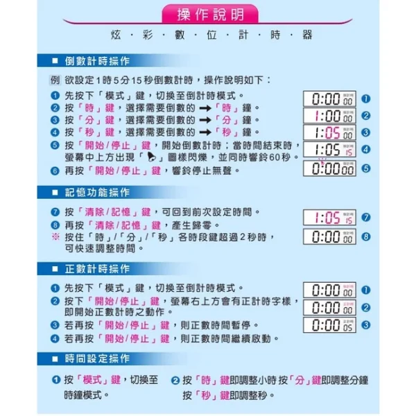 【 大林電子 】 正倒數計時器 螢業專用型 GP-5B 正倒數+時鐘+記憶
