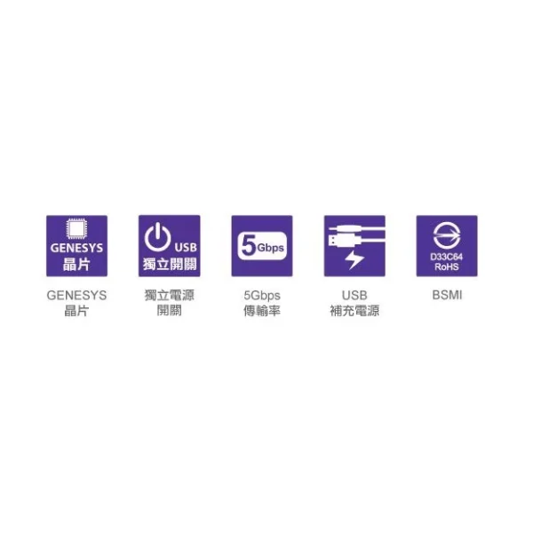 sg-11134201-22110-x6jaily8ywjv2a 【 大林電子 】 Uptech 登昌恆 UH241C-B USB集線器 3.0 4+1port充電埠《UH241C更新版
