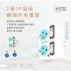 【 大林電子 】PB-859S NDr.AV 聖岡科技 帶燈開關 分接插座 3孔插座x2 2開2插分接器