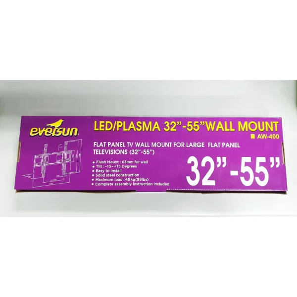 【 大林電子 】 EVERSUN 可調式仰角電視壁掛架 32吋~55吋 AW-400