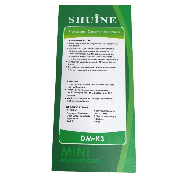 【 大林電子 】 SHUINE 迷你手握麥克風 DM-K3 精緻小巧 方便攜帶