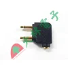 【 大林電子 】 ★ 電子材料 ★ 90度 雙3.5單音頭 - 3.5立體座 飛機用耳機轉接頭