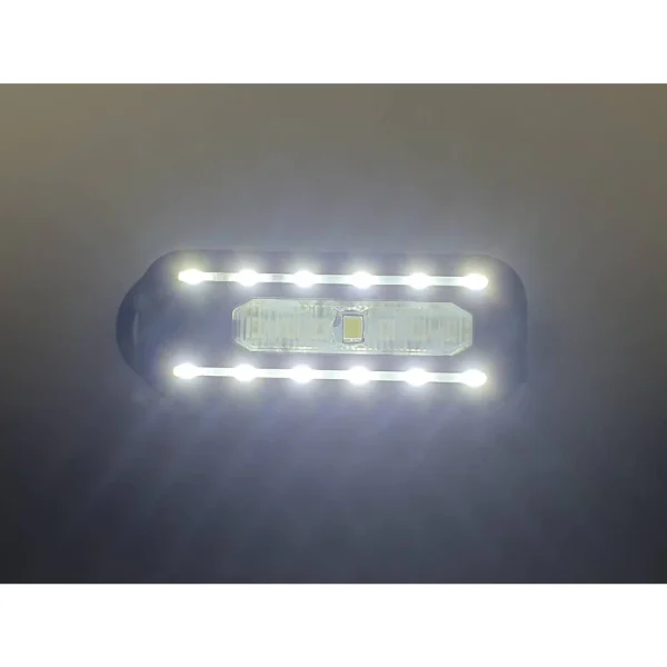 【 大林電子 】 5段戶外用警示夾燈 白光+紅藍閃燈 USB供電 適用騎車 跑步 登山 露營 警示等用途 LG-2203