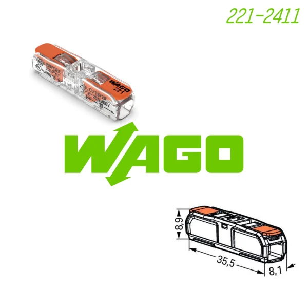 tw-11134207-7qul6-lj4yk3f7je7o70 【 大林電子】 WAGO 導線連接器 接線端子 221 系列 412 413 415 2411 輕鬆 快速 安全