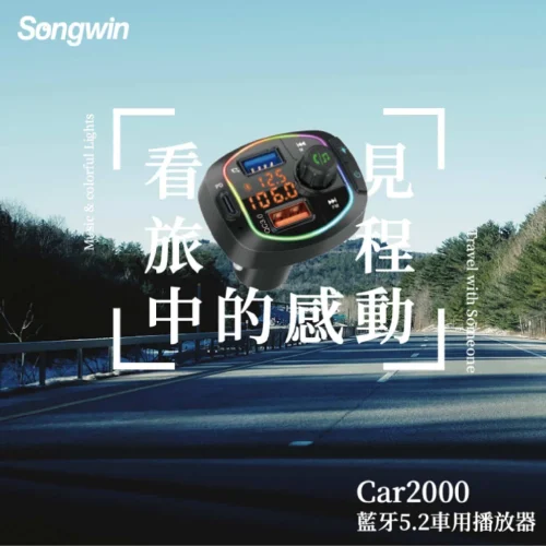 tw-11134207-7qul8-lhzvkrcva0sw66 【 大林電子 】 song win PD+QC3.0 藍牙5.2車用播放器 CAR2000
