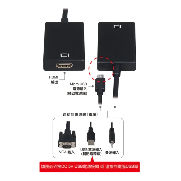tw-11134207-7qul9-lkhnjqlqyv86a4 【 大林電子 】 Galileo 伽利略 VGA to HDMI 轉換器 VGATHD