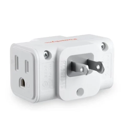 【 大林電子 】PowerSync 群加 TC2303N9 3P轉2P 三插壁插(白) 轉接 擴充插座