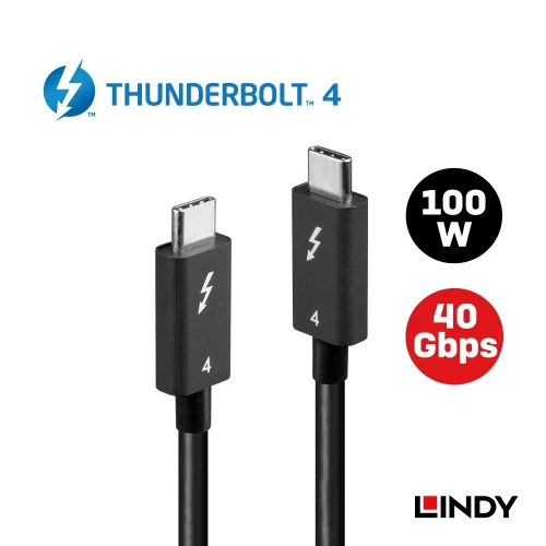 【 大林電子 】LINDY 林帝 被動式 THUNDERBOLT 4 INTEL 原廠認證傳輸線 1M 31120