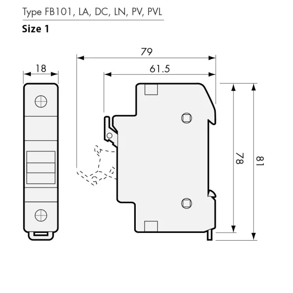 【 大林電子 】 10x38用軌道式 保險絲座 RT18-32X CT-FB101