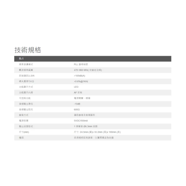 【 大林電子 】 JTS R-1/TH-2 手握無線麥克風+無線接收器 無線麥克風系統