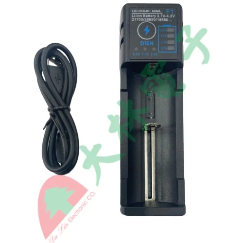 tw-11134207-7r98s-lug2ckxsfgsr8f 【 大林電子 】萬用智能充電器 鎳氫/鎳鎘/鋰電池 適用 智慧充電器 18650 3號 4號 單槽 DN-F1