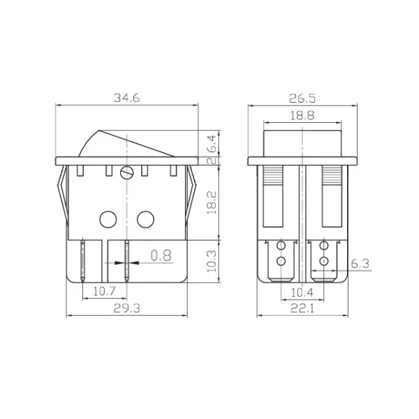 【 大林電子 】4P帶燈斜面 AC110/220V W:白殼 R:紅蓋 Y:黃蓋 G:綠蓋 P/D5083A-W-R