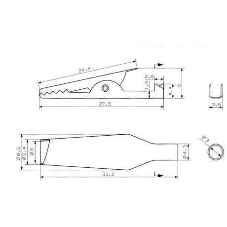【 大林電子 】小型/中型/大型/鱷魚夾/電源夾/電瓶夾/測試夾/電源夾 (2入裝)