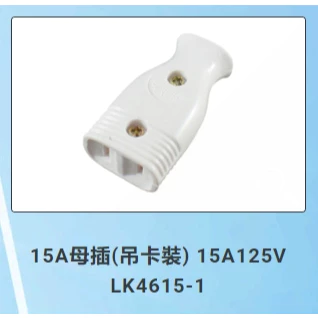 tw-11134207-7r98v-lw2wlroywqwg91 【 大林電子 】15A 125V 母插頭 白插頭 LK4615-1 隆光