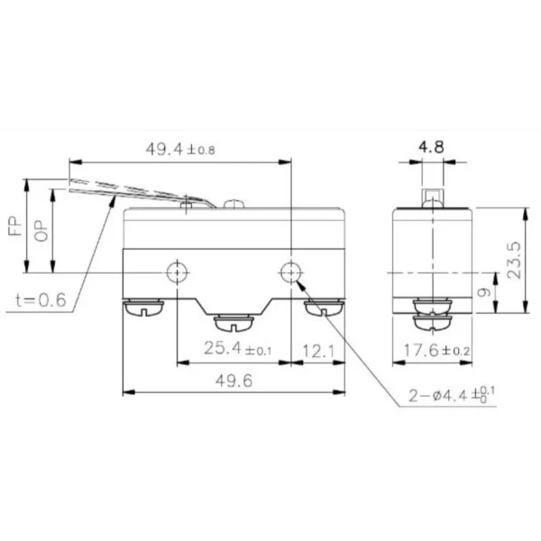 【 大林電子 】天得 TEND 微動開關 TM-1301 TM1301 限動開關