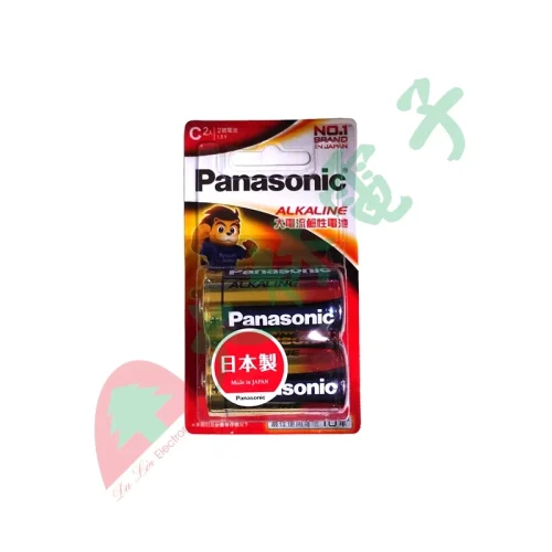 【 大林電子 】 PANASONIC 國際牌大電流1.5V C 鹼性2號電池 LR14TTS/2B(2入)