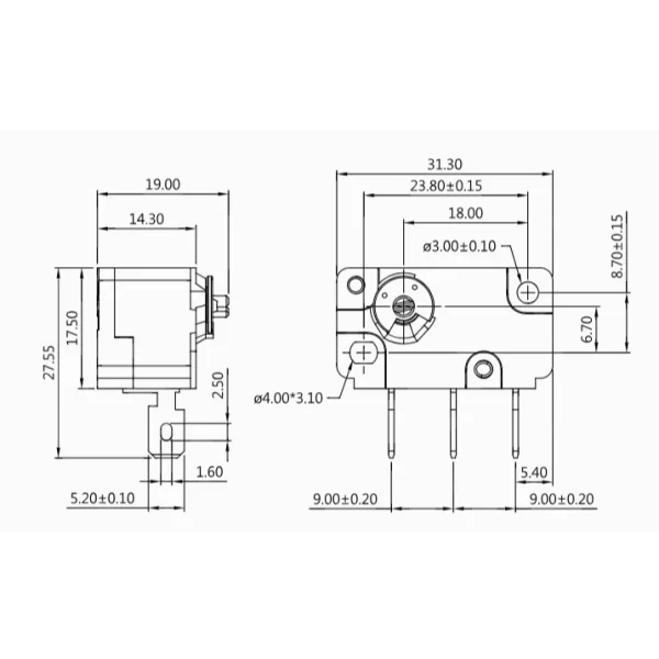 【 大林電子 】投幣開關 錢道用 ZIPPY CNR-05S-03-Z 微動開關 機械電眼微動 開關電眼 壓桿式微動