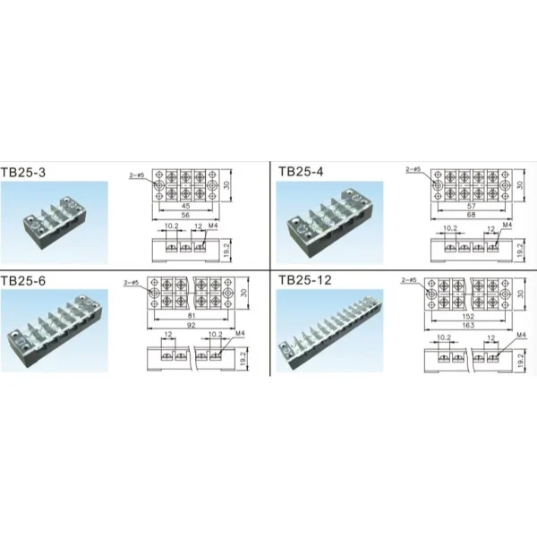 【 大林電子 】天得 TEND 固定式端子台 TB-25 系列 下單前請先詢問是否有貨