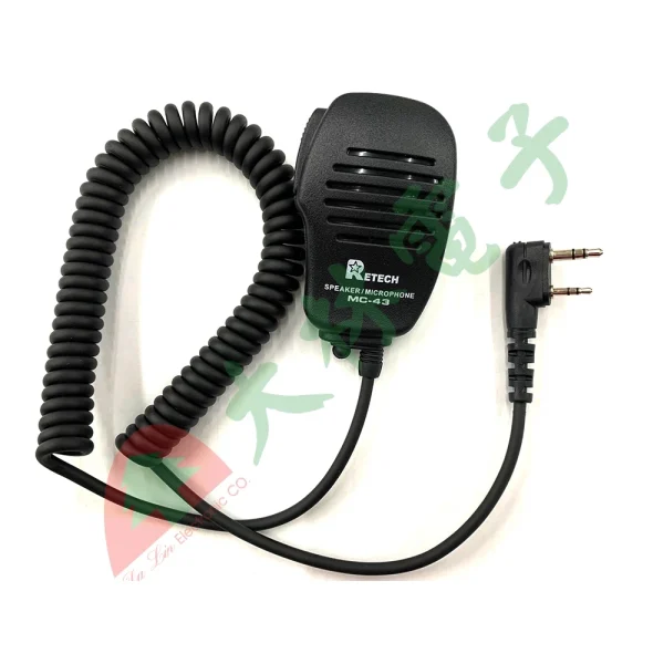 【 大林電子 】 RETECH 無線電對講機台灣製 手持麥克風手持托咪 K頭 MC-43K