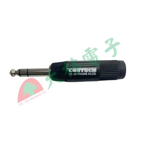 【 大林電子 】CONTECH 原裝 6.3mm 立體音插頭 紅色 黑色 CP-3B