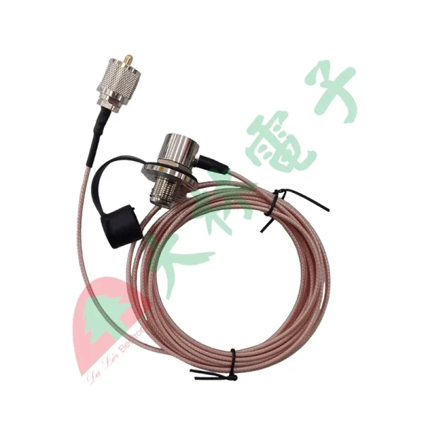 【 大林電子 】無線電用1.5D銀線訊號線(M公-L型M座)