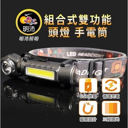 tw-11134207-7r98y-lyz3ngj5kzck65 【 大林電子 】明沛 MP9355 LED組合式雙功能 頭燈/手電筒