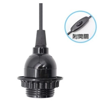 【 大林電子】全牙附環燈頭E27 附開關工作燈 2.4M 660w WK-506D