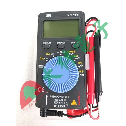 【 大林電子 】 DHA 名片型數位式三用電錶 DH-456 三用電錶 大字幕 自動換檔