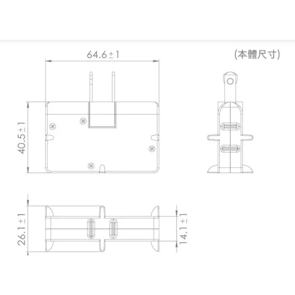 tw-11134207-7r990-lr8m6xjud7f6b3 【 大林電子】 成電牌 轉向三面插 轉向三面插 CT-0032