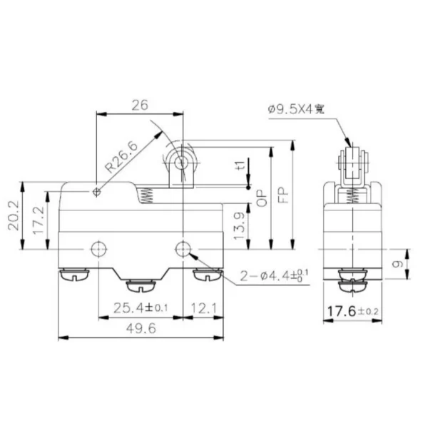 【 大林電子 】天得 TEND 微動開關 TM-1703 TM1703 限動開關