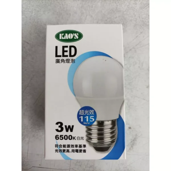 【 大林電子 】KAO'S LED燈泡 KA003 E27 3W 白光