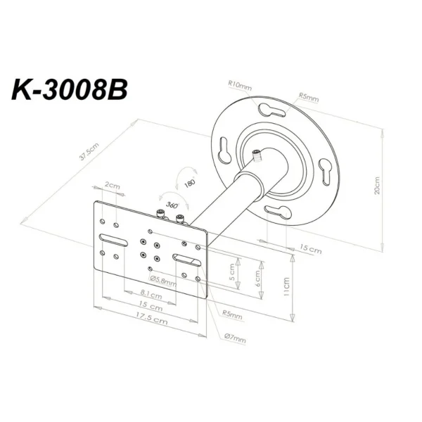 【大林電子】台灣製造 STANDER 江楠 K-3008 懸吊架 喇叭壁掛式 喇叭架 喇叭吊架
