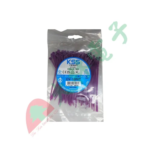【大林電子】凱士士 KSS 尼龍紮線帶 紫色 100入 CV-100VT