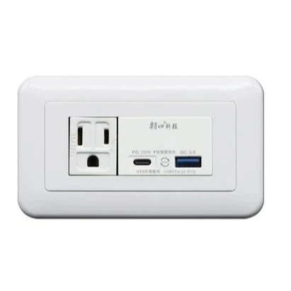 【 大林電子 】朝日電工 P-USB-UR082 埋入式PD20W+QC3.0附單接地插組