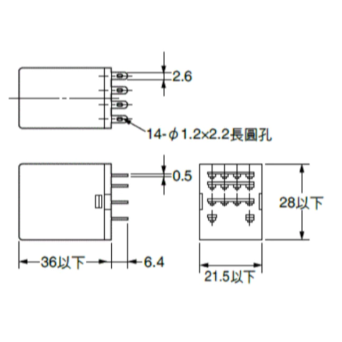 【 大林電子 】 ★ 電子材料 ★ OMRON 歐姆龍 4a4b 14P無燈RELAY MY4-GS系列繼電器