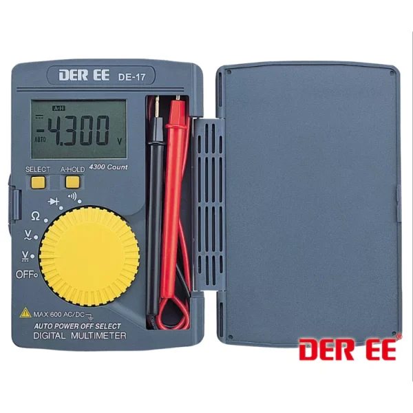 【 大林電子 】 DER EE 得益 口袋型萬用電錶 名片型電錶 DE-17
