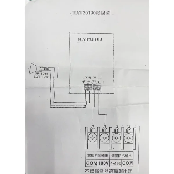 【 大林電子 】POKKA 佰佳牌 Hylex 音量衰減器 HAT-20100 (20W)