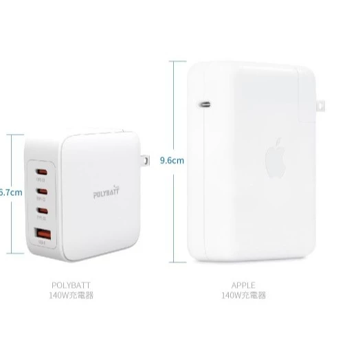 【 大林電子 】POLYBATT 140W GaN 氮化鎵充電器 1A3C GAN07-140W