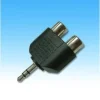 【 大林電子 】3.5立體頭-2RCA座 音源轉接頭 1107