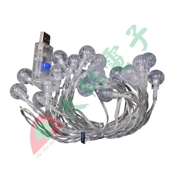 【 大林電子 】水晶球燈 USB供電 20燈 長度3公尺 變壓器需另購 A0910