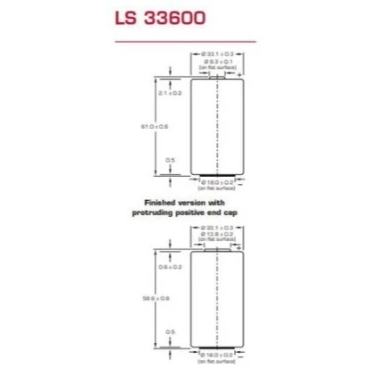 【 大林電子 】SAFT 法國正品 LS33600 D-SIZE 3.6V-18.5AH 一次性鋰電池