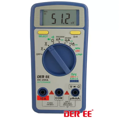【 大林電子 】 DER EE 得益 數位型萬用電錶 三用電表 DE-200A