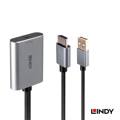 【 大林電子 】LINDY 林帝 主動式HDMI2.0 to USB Type-C 轉接器 43347