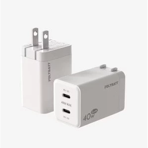 【 大林電子 】POLYBATT 40W GaN 氮化鎵充電器 2C GAN06-40W